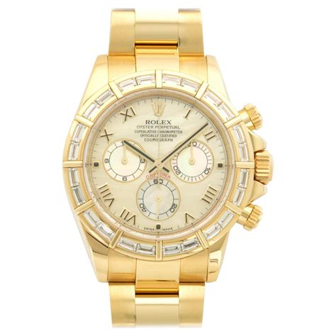 rolex daytona yellow gold baguette|rolex daytona yellow gold.